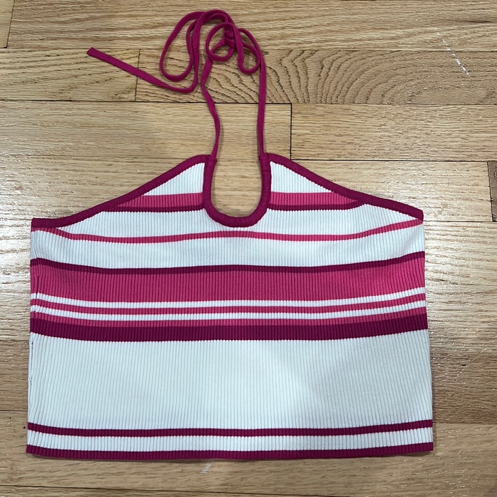 Pink/Purple/White Crop Top from Garage.